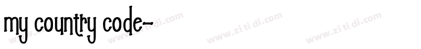 my country code字体转换